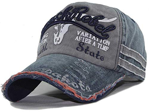 CheChury Vintage Basecap Herren Snapback Distressed Baseball Cap Washed Einstellbare Schirmmütze Freizeit Outdoor Kappe Sport