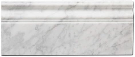 Carrara-Marmor-Sockelleiste, Zierleiste, 12,7 x 30,5 cm, geschliffener Marmor, 4 Stück