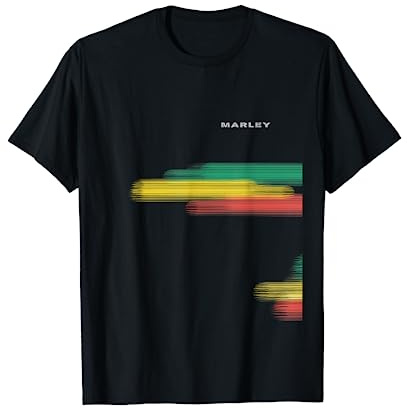 Bob Marley Offizielle Rasta Splatter Stripes T-Shirt