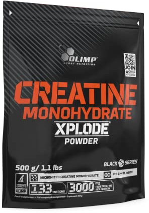 Olimp Sport Nutrition Creatine Monohydrate Xplode Powder (+ Natrium), 500 g Beutel (Orange)