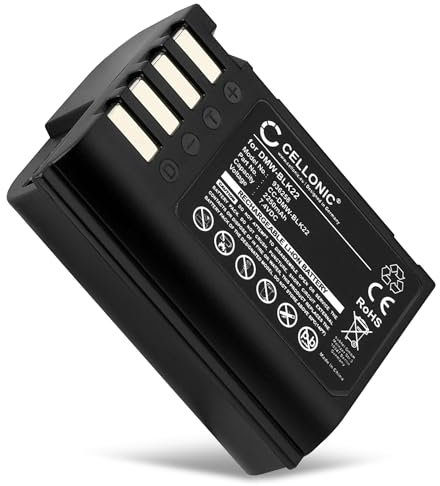 CELLONIC, Battery for Camera compatible with Panasonic DMW-BLK22, Lumix DC-S5 II, G9, IIX (7.4V, 2250mAh)