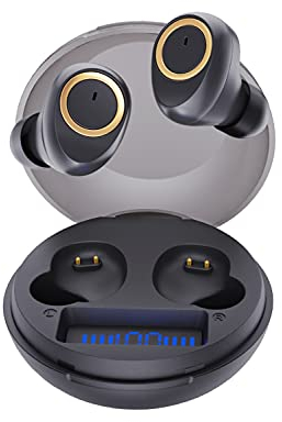 Bluedio Bluetooth Earphones, D3 Bluetooth Headphones in-ear, Wireless Earbuds with Charging Case Battery Display, Touch control, Bluetooth 5.1 Headset for Sport, Work, Travel