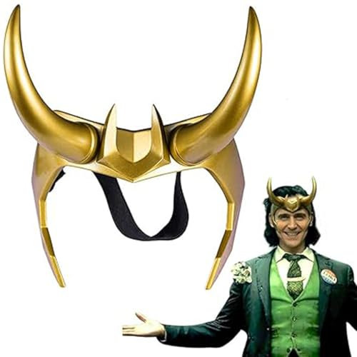 Loki Helm-Hörner Cosplay, 2021 TV Loki Serie Film Thor Ragnarok Loki Krone Maske Cosplay Halloween Kostüm Zubehör