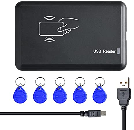XTVTX USB RFID Reader ID Kartenlesegerät Kartenleser Kontaktlos Card Reader für EM4100