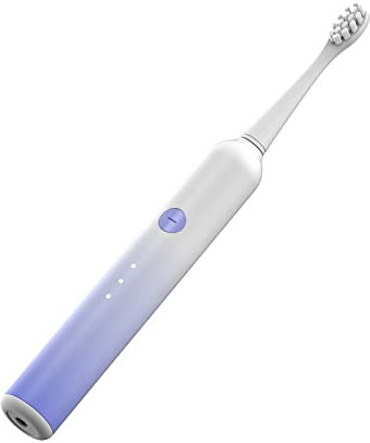 Magnetic levitation Sonic Brosse à dents électrique sans fil rechargeable avec poils doux et étanche (6 modes, 3 têtes de brosse) (violet)