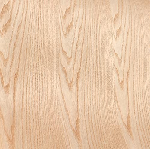 Aibote Hoja de Chapa de Madera de Roble Rojo Natural(60 x 250 cm) Hojas de Restauración de Muebles para Muebles de Cocina de Mesa de Hotel en el Hogar (grado AAA) (corte plano)