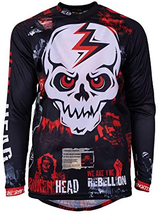 Broken Head MX Jersey Resolution Rot - Moto-Cross Jersey - BMX - Offroad - Trikot - Racing Shirt (XS)