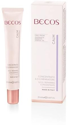 BECOS Calm S.O.S Reparatur-Konzentrat, 20 ml, geeignet für Couperose, Haare, Hautreizungen, dünne und empfindliche Haut, zarte Haut