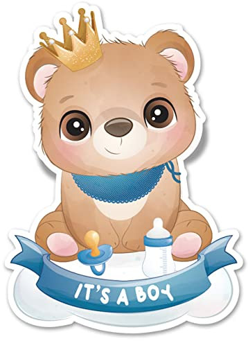 Boy Bear Baby Shower Party Invitations with Envelopes, 20 Set Boy Bear Shaped Invitations Birthday Baby Shower Party Invites Supplies Favors, Double-Sided