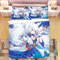 YuZong Azur Lane-Kaga-Fuchsmaske Anime Bettwäsche-Sets Cartoon 3D-gedrucktes Polyestergewebe 1 Bettbezug + 2 Kissenbezüge (keine Bettdecke)