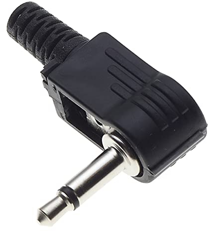 Keple Spina Jack Da 3,5 Mm, Mono A 90 Gradi - Confezione Da 5, Presa In Plastica Per Riparazione Jack TS 2 Poli Maschio A Saldare Tipo Connettore Cavo Audio Fai Da Te