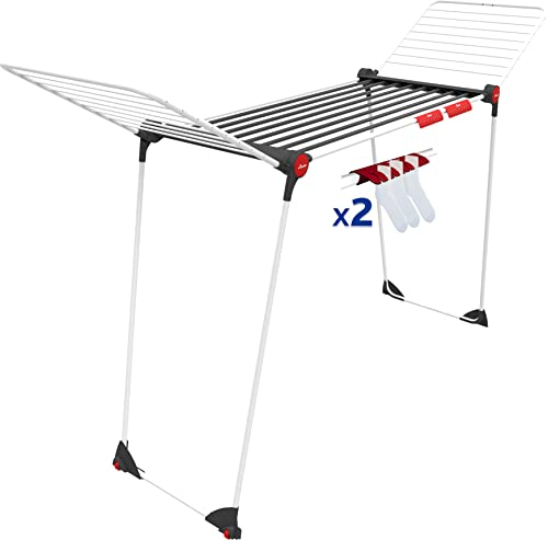 Vileda Soft Care Table, Grand séchoir à Linge, évite Les Marques des Fils, Ergonomique, Facile à Ranger, intérieur et extérieur, Pliable