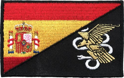 Parche del GEO con la bandra de España. Grupo Especial de Operaciones. Parche bordado con velcro. Operaciones especiales de la policia nacional. 8x5cm.