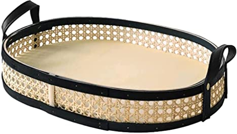 LIOONS Panera, Cesta De Almacenamiento De Mimbre, Cesta De Pan Tejida A Mano, con Asa Panera De Almacenamiento De Pan, Almacenar Postre Fruta Pan