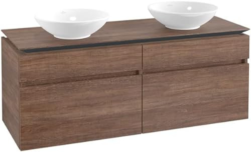 Villeroy & Boch Legato Waschtischunterschrank B592, 1400x550x500mm, 2 Waschtische, B59200MS, Farbe: White Matt