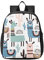 ISAOA Kinder-Reiserucksack, niedlicher Alpaka-Kaktus und handgezeichneter Kinder-Rucksack, Kindergarten, Vorschule, Schultasche, Farbe 1, M