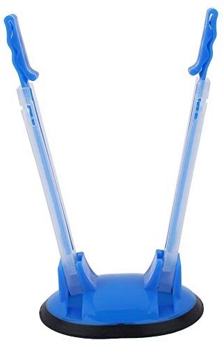 HOKZYHOUSE Freezer Bag Holder Stand, Adjustable Hands Free Baggy Rack Clip, Anti slip Food Storage Baggie Holder For Freezer Storage Baggie(Blue)