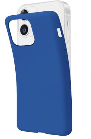 SBS iPhone 12/12 Pro Hülle Blau Deep Sea Pantone 7685C Hülle Weich Flexibel Kratzfest Dünn Bequem in der Tasche Hülle Kompatibel mit Wireless Charging