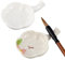 PH PandaHall 2pz Piatto per Inchiostro In Ceramica Piatto per Inchiostro In Porcellana con Manico Porta Pennelli per Calligrafia Cinese Tavolozze per Pittura A Forma di Fiore Ciotola Multifunzionale