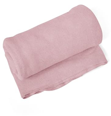 SETEX Wohndecke, 85% Baumwolle/15% Polyester, Leichte Decke als Zimmer-Deko, Schlafzimmer-Deko und mehr, 200 x 150 cm große Tagesdecke, Hellgrau/Rosa Melange