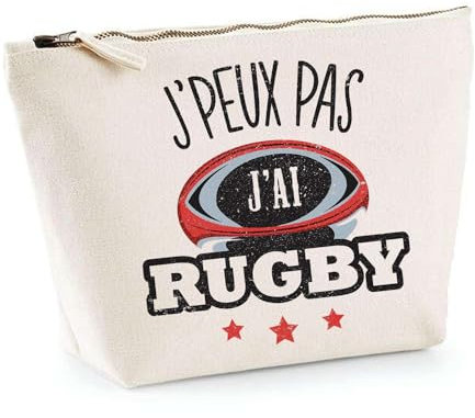 Trousse Rugby étoiles J'peux Pas | Pochette Toilette Maquillage Idée Sac Cadeau