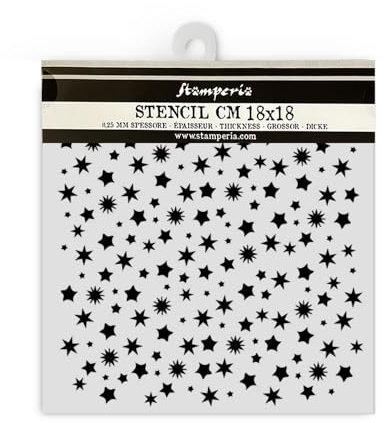 Stamperia - Spessi stencil per album di ritagli, album, e bullet journals, Classic Christmas, materiale flessibile, facile da pulire, perfetto per artigianato e regali (All You Need for Christmas,