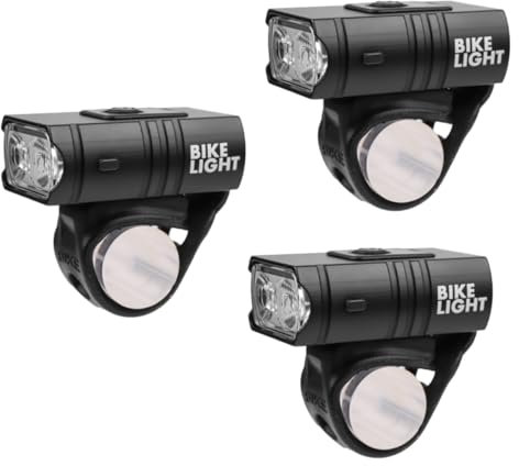 BESPORTBLE 3piezas Luz Led Usb Recargable Para Bicicleta Delantero Pantalla De Energía Para Ciclismo y Actividades x
