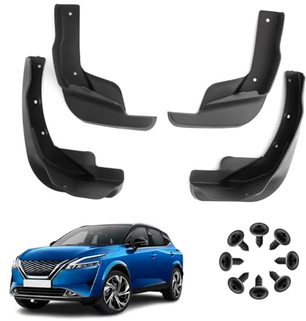 BIBIBO Set di 4 parafanghi per N*issan Qashqai J11 2015-2021, accessori di protezione antispruzzo, anteriore e posteriore