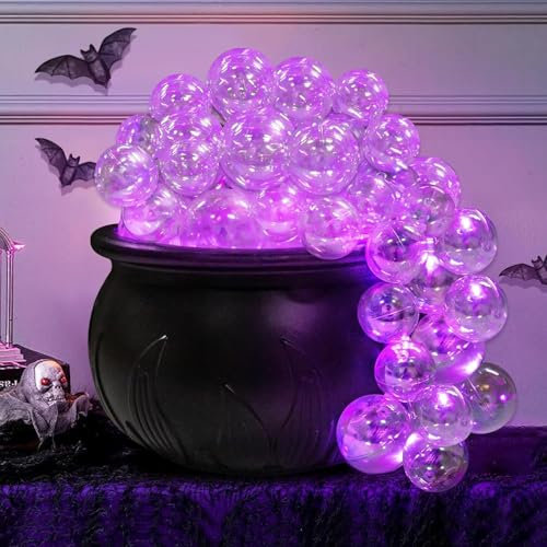 YILCER Halloween Decorations Indoor - DIY Bubbling Cauldron Set - Black Plastic Bowl Hocus Pocus Party Decoration - Spooky Vintage Decor for Home Kitchen Room Party Table (1 PCS)