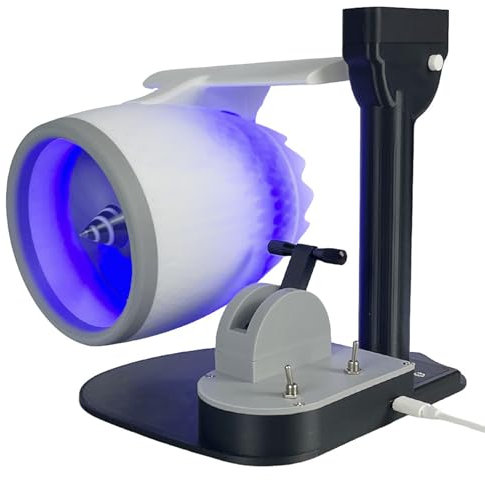 Jet Engine Fan, 3D Printed Desktop Fan Humidifier, Adjustable Speed/Tail Lights, Portable Creative Desktop Fan,50ml