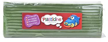 Plasticine 400g, Armeegrün, Modelliermasse für Animatoren und Modellbauer, leicht zu formen, ideal für Skulpturen, Modelle und Stop-Motion