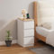 Pantanal Slim Bedside Table with Charging Station, Bedroom Narrow Nightstand Cabinet with Shelf and Drawer, Living Room End Sofa Side Table Bathroom Small Floor Storage Cabinet