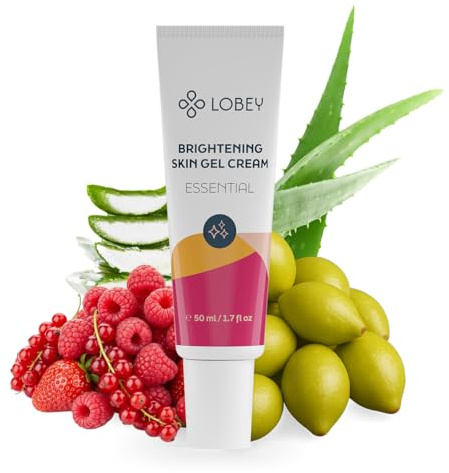 Lobey Feuchtigkeitscreme Gel für Normale & Mischhaut – Leichte Gesichtspflege mit Aloe Vera, Hyaluronsäure & Traubenkernöl – Tages- & Nachtcreme – Naturkosmetik ohne Fettiges Gefühl (50 ml)
