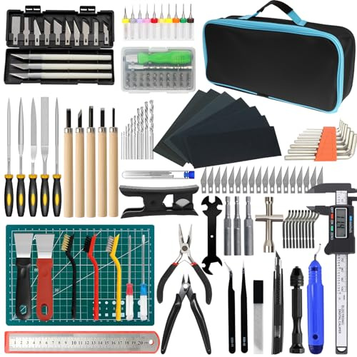 172 PCS 3D Printing Tool Kit, 3D Printing Accessories with Nozzle Cleaning Kit, Deburring Tool, Digital Caliper, Smoothing Tools, 3D Printer Tools for Model Measuring Removing Finishing 3D Print