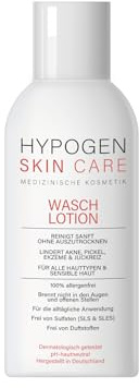 HYPOGEN CARE Wasch-Lotion 100% allergenfrei | Völlig Reizfreie, milde Reinigung für Gesicht, Hand und Körper | Hypoallergen | Tensidfrei | Ohne Duft- und Farbstoffe | 100 ml