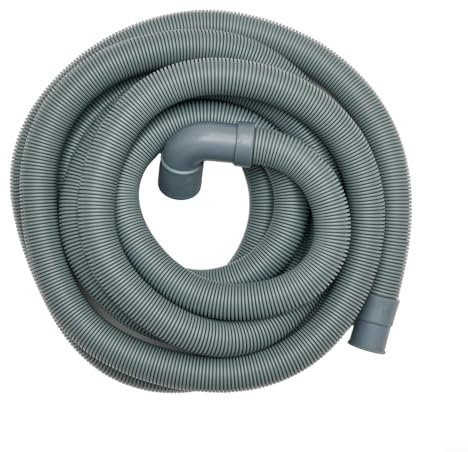 Manguera de desagüe para lavadora y lavavajillas, tubo de desagüe de extensión de 4 m, compatible con salida de 20-21 mm y codo de 22-23 mm, material PP