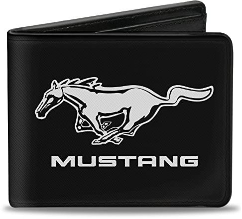 Ford Mustang Argent Cheval Logo de voiture auto Portefeuille à 2 plis en Ford 2 volets