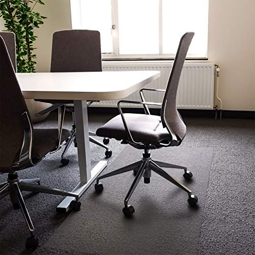 Floortex Bodenschutzmatte | Bürostuhlunterlage ultimat | 150 x 300 cm | aus Original Polycarbonat | transparent | rechteckig | TÜV Zertifiziert | für alle Arten von Teppichböden