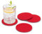 FILU Filzuntersetzer rund 8er Pack (Farbe wählbar) rot - Untersetzer aus Filz für Tisch und Bar als Glasuntersetzer/Getränkeuntersetzer für Glas und Gläser