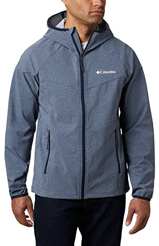 Columbia Hombre Chaqueta Softshell, Heather Canyon, Collegiate Navy Heather 464, S