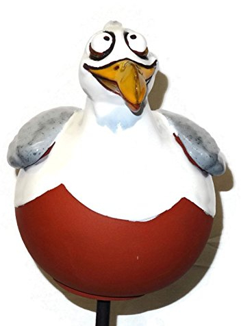 TB Möwe Gartenkugel Gartenstecker Blumenstecker Keramik