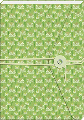 Notizbuch mit Band und Wickelknopf: Grün