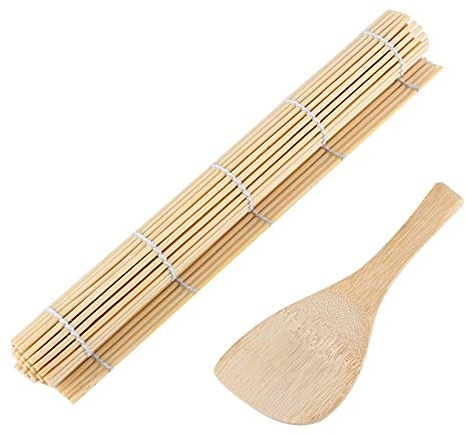 GLOGLOW Kit per fare sushi con mat lattice e paddle per riso - Tutti gli strumenti essenziali per preparare sushi DIY