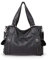 NICOLE & DORIS Femme Sacs à bandoulière Grandes poches Sacs à main portés main en PU Cuir souple Femme Cabas Sac D'épaule Noir