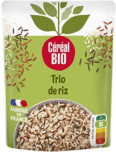 Céréal Bio Trio de Riz - Sachet Micro-ondable, Rapide à Réchauffer - Végan et Bio - 220g - 209477