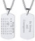 Custom4U Benutzerdefinierter Kalender Erkennungsmarken Anhänger mit Textgravur 316L Edelstahl Militär Armee Dog Tag Anhänger mit Kalender Gravur in Silber mit 55cm+5cm Kette für Damen Herren