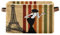BIGJOKE Retro Eiffelturm Frauen Aufbewahrungskorb Würfel Spielzeug Lagerung Mülleimer Kleidung Korb faltbar mit Griffen Stoff Aufbewahrungskorb für Regal Kinderzimmer Zuhause Schrank & Büro