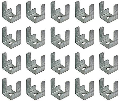 Mini Trunking Fire Rated Steel Cable Clips Electrical Cable Management Solution 19x15x22.5mm - Pack of 20