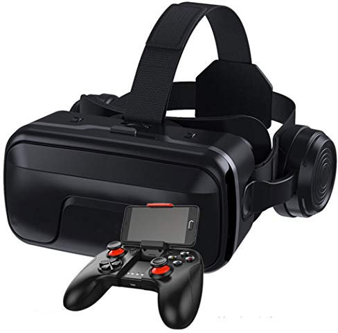 JCSW Realtà Virtuale, VR Occhiali 3D Compatibile con Tutti Gli Smartphone da 4,7 a 6,5 Pollici, Lente Regolabile e Comoda Cinghia per Film e Giochi 3D, Samsung, Huawei,LG,Sony,Xiaomi,iPhone, O004XB