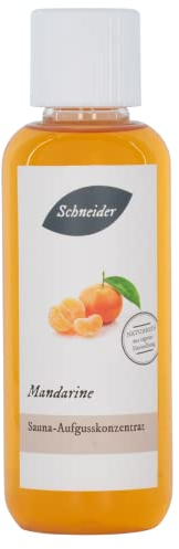 Saunabedarf Schneider - Aufgusskonzentrat Mandarine - süßlich-milder Saunaaufguss - 250ml Inhalt